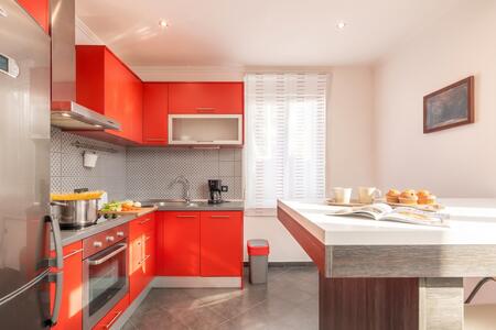 Kitchen and dining area