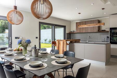 Kitchen and dining area