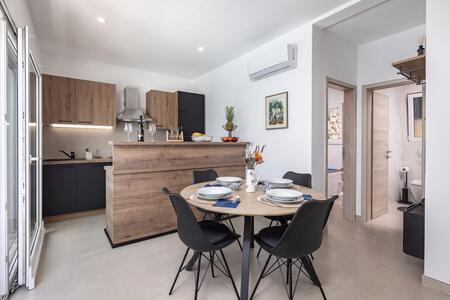 Kitchen and dining area