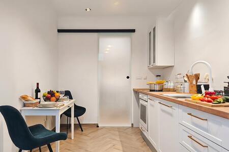 Kitchen and dining area