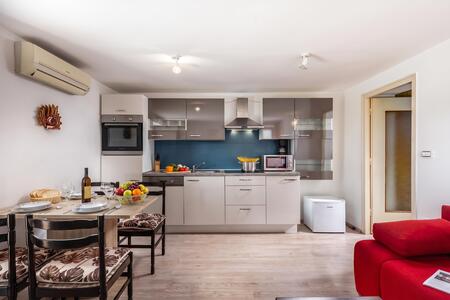 Kitchen and dining area