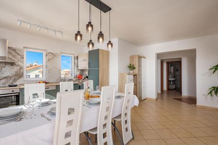 Kitchen and dining area