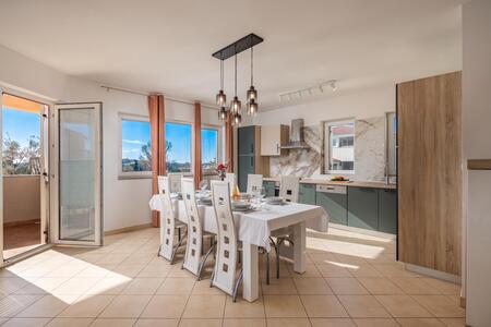 Kitchen and dining area