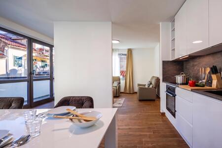 Kitchen and dining area