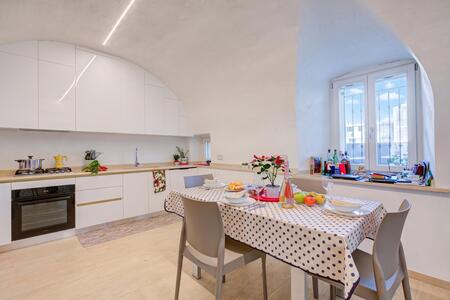 Kitchen and dining area