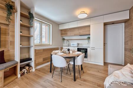 Kitchen and dining area