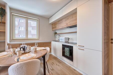 Kitchen and dining area