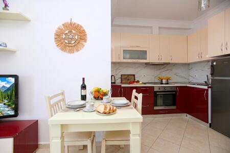 Kitchen and dining area