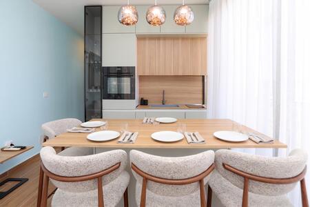 Kitchen and dining area