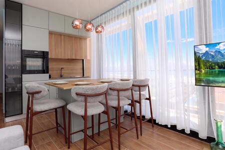 Kitchen and dining area