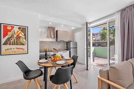 Kitchen and dining area