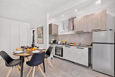 Kitchen and dining area
