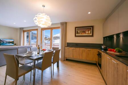 Kitchen and dining area