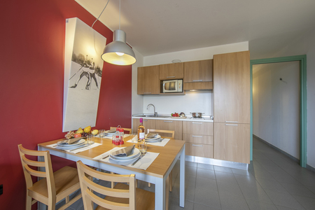 Dining area with corridor