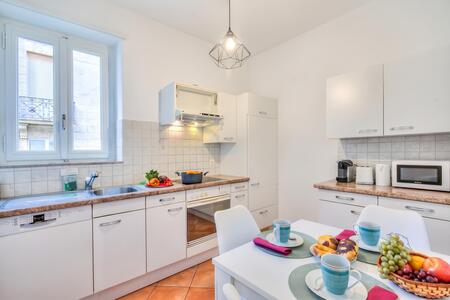 Kitchen and dining area