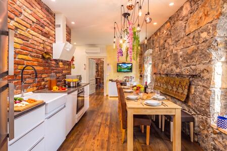 Kitchen and dining area